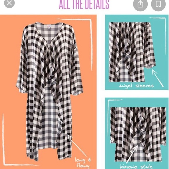 BNWOT S mint kimono cardigan lularoe Shirley - Picture 6 of 9